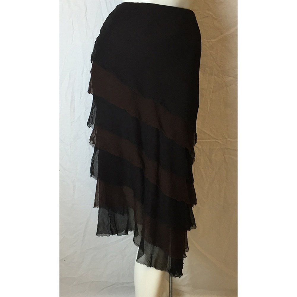 Gossip Black/Brown Layer Chiffon Skirt